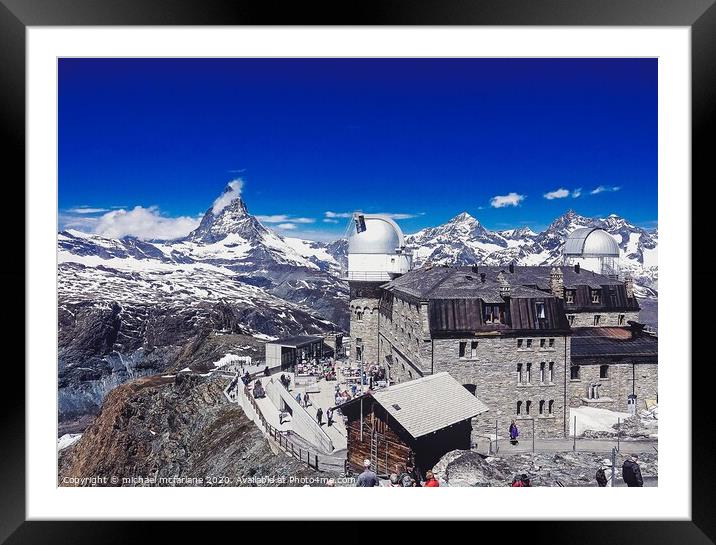 Matterhorn Framed Mounted Print by michael mcfarlane