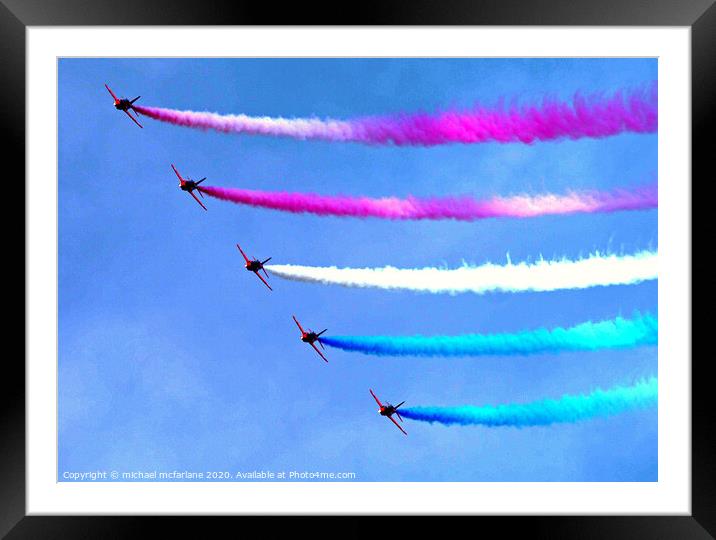red arrows Framed Mounted Print by michael mcfarlane