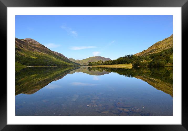 Reflections Crummock water. Framed Mounted Print by Paul Collis