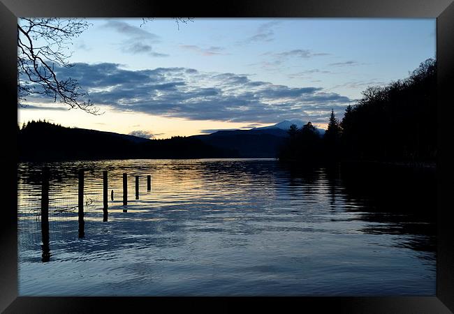  Dusk on Loch Ard Framed Print by Paul Collis