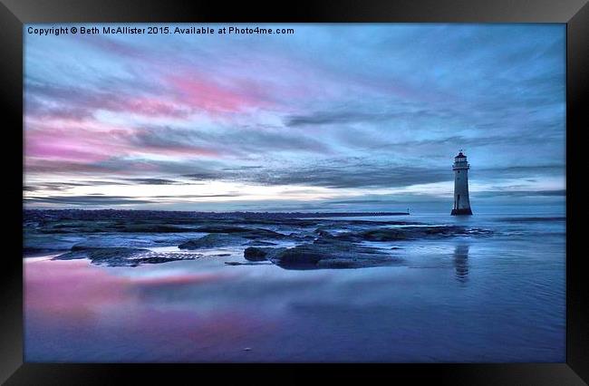 New Brighton Sunset, Wirral Framed Print by Beth McAllister
