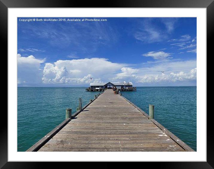  Anna Maria Pier, Florida Framed Mounted Print by Beth McAllister