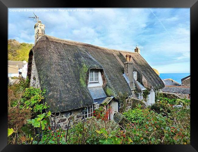  Cadgwith cottages Framed Print by Beth McAllister