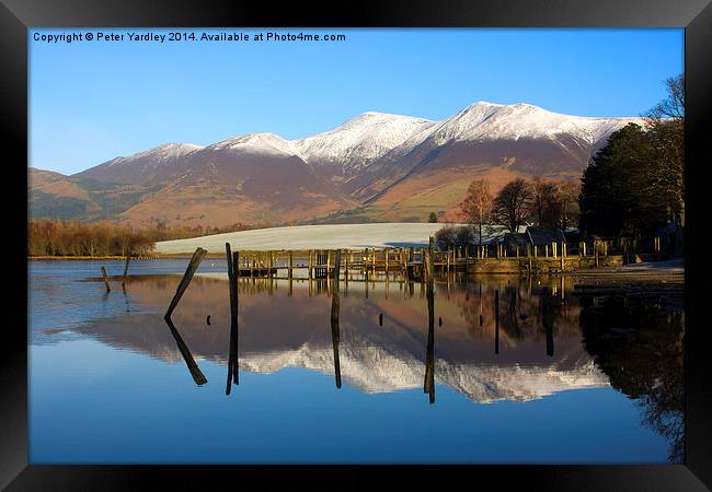  Peaceful Winter Morning At Derwentwater Framed Print by Peter Yardley