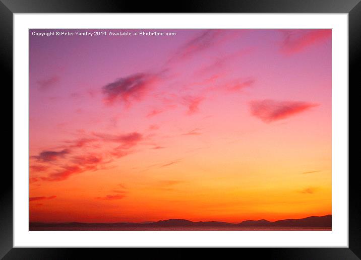  Sunset Over The Solway Framed Mounted Print by Peter Yardley