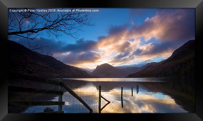 Sunrise Over Fleetwith Pike - Buttermere  Framed Print by Peter Yardley