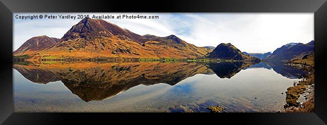  Crummock Water Reflections Framed Print by Peter Yardley