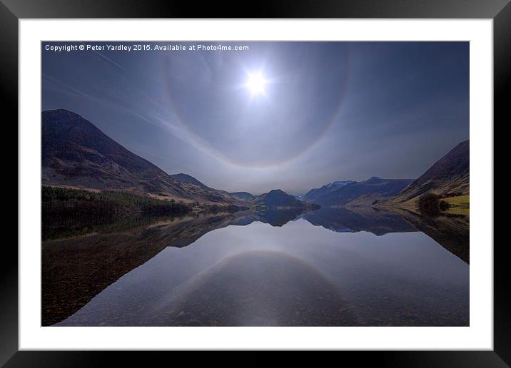 Crummock Water Halo  Framed Mounted Print by Peter Yardley