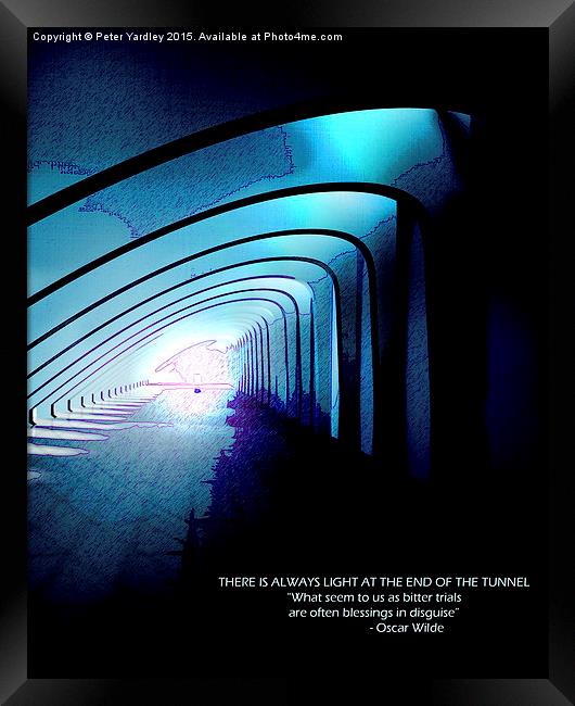 Light At The End Of The Tunnel #2  Framed Print by Peter Yardley