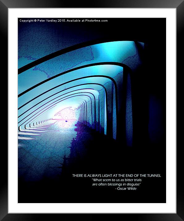 Light At The End Of The Tunnel #2  Framed Mounted Print by Peter Yardley