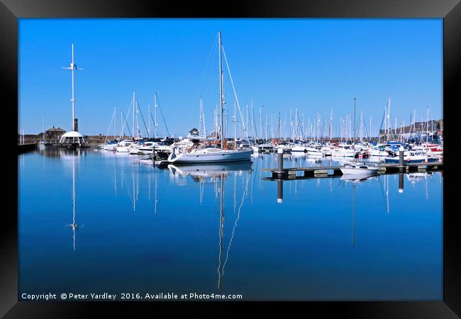 Whitehaven Harbour and Marina Framed Print by Peter Yardley