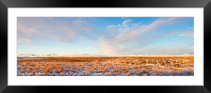 Iceland Winter Panorama Framed Mounted Print by Peter Yardley