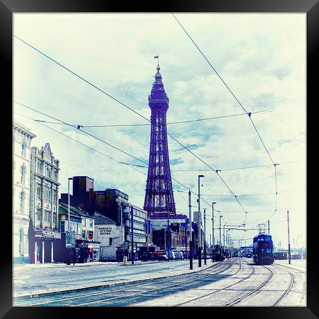  Blackpool Tower and Tram Framed Print by Ian Somerville