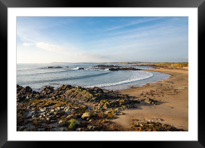Porth Nobla beach, Rhosneigr, Anglesey Framed Mounted Print by Andrew Kearton