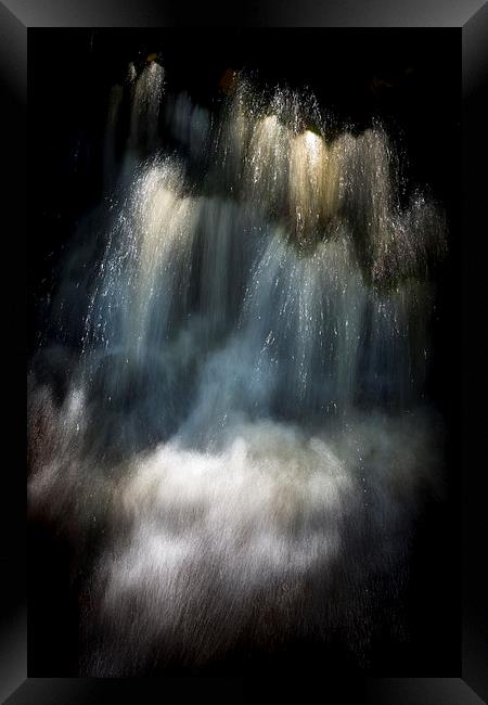  Sparkling waterfall abstract Framed Print by Andrew Kearton