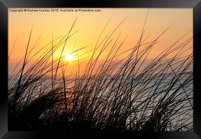  Sunset at Whitesands bay, Pembrokeshire, Wales Framed Print by Andrew Kearton
