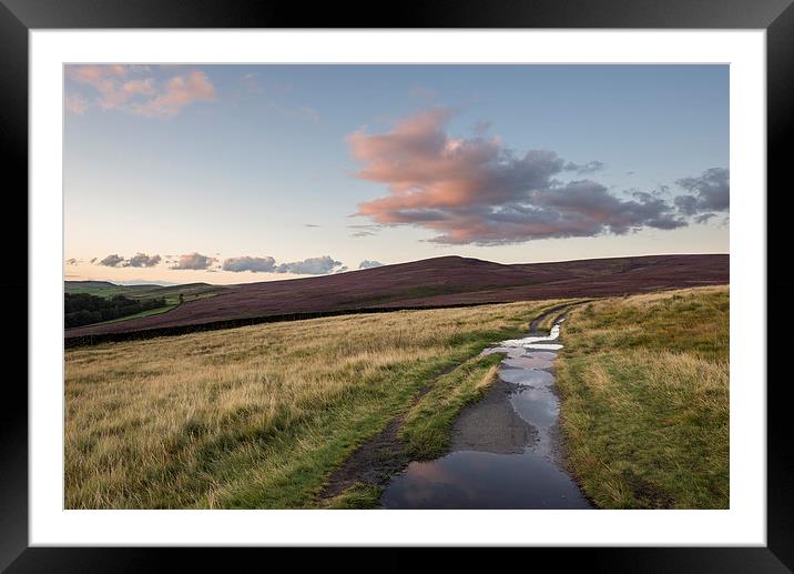  Dusk on the hills of the Peak District Framed Mounted Print by Andrew Kearton