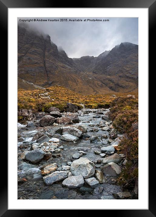  Mountainous scenery, Isle of Skye Framed Mounted Print by Andrew Kearton