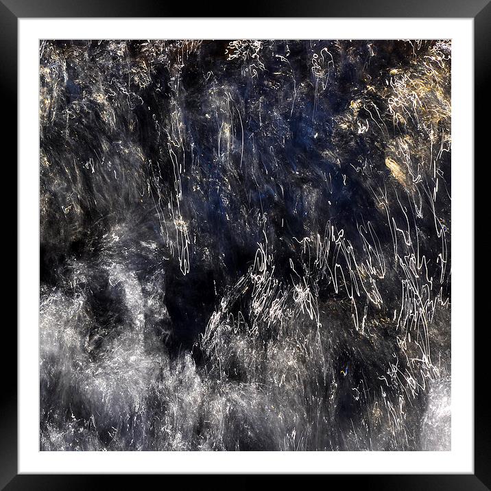 Squiggly sunlight on water Framed Mounted Print by Andrew Kearton
