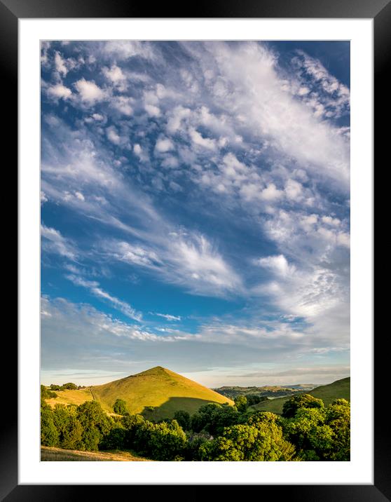 Summer sky over High Wheeldon Framed Mounted Print by Andrew Kearton