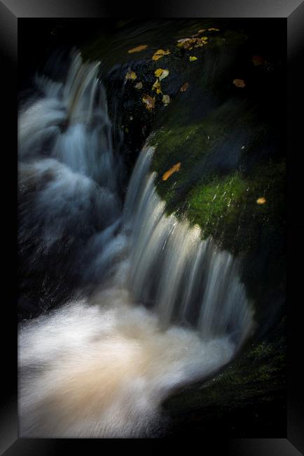 Autumn waterfall Framed Print by Andrew Kearton