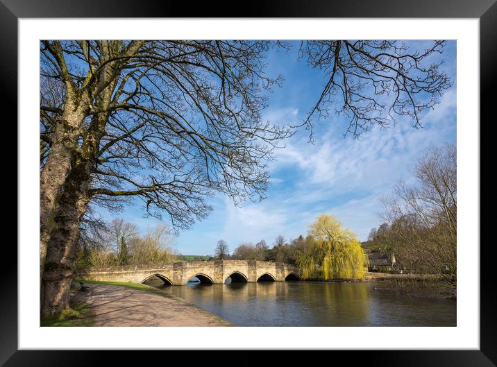 Bridge over the river Wye, Bakewell Framed Mounted Print by Andrew Kearton