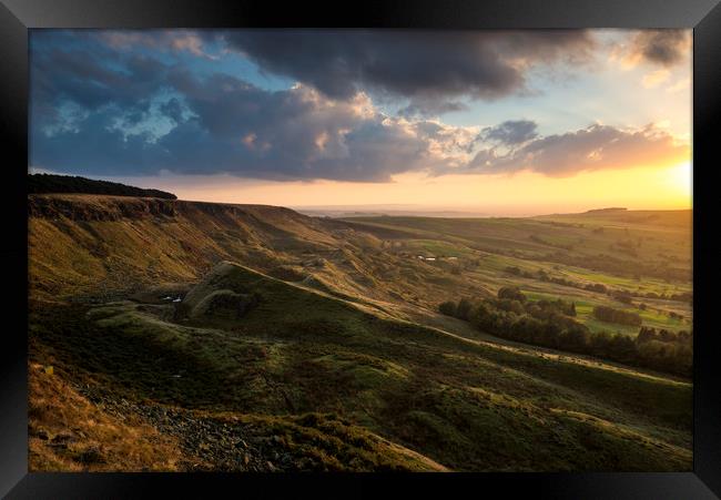 Sunset at Coombes edge Framed Print by Andrew Kearton