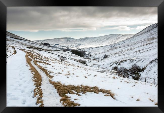 Winter in the Vale of Edale Framed Print by Andrew Kearton