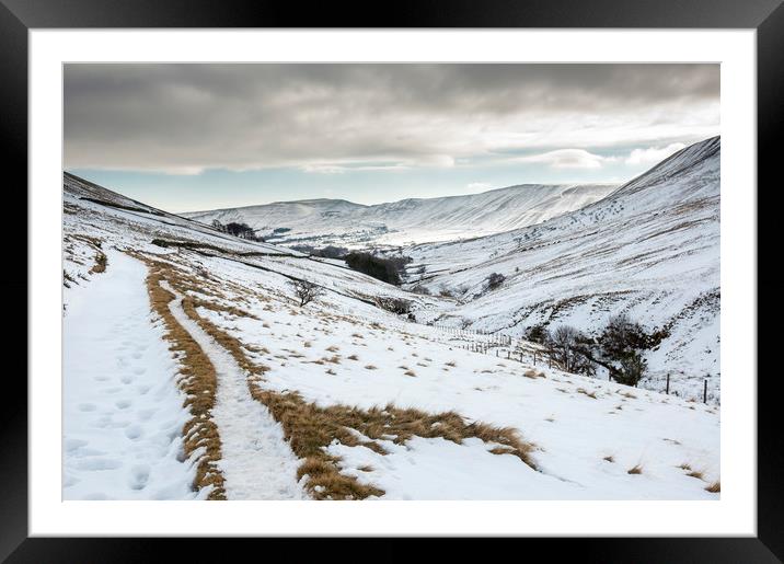 Winter in the Vale of Edale Framed Mounted Print by Andrew Kearton