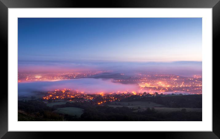 Glossop at dawn Framed Mounted Print by Andrew Kearton