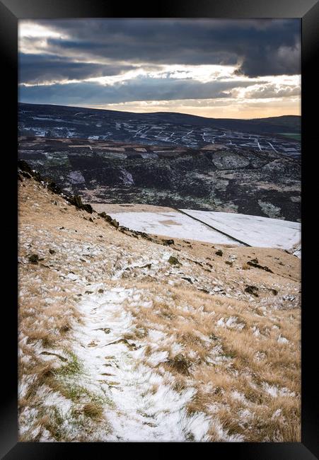 Winter colours on the moors Framed Print by Andrew Kearton