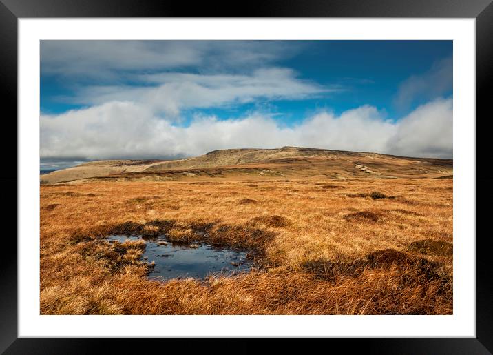 High Peak moorland Framed Mounted Print by Andrew Kearton