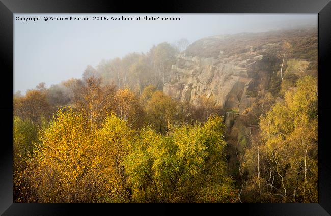 Autumn at Millstone edge, Peak District Framed Print by Andrew Kearton