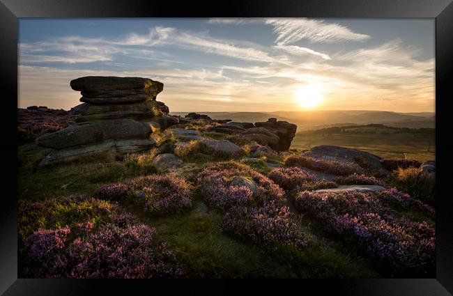 Over Owler Tor, Peak District Framed Print by Andrew Kearton