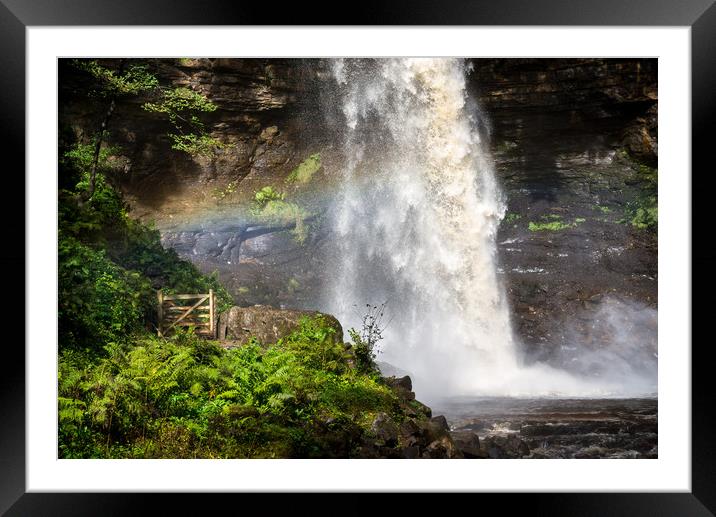 Hardraw Force, Yorkshire Dales, England Framed Mounted Print by Andrew Kearton