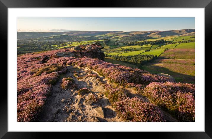 Sunset at the Worm Stones, Glossop Framed Mounted Print by Andrew Kearton