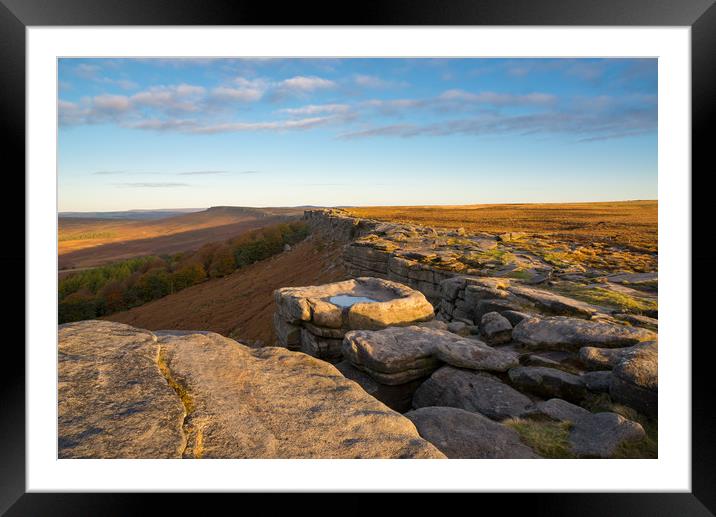 Stanage Edge, Peak District, England Framed Mounted Print by Andrew Kearton