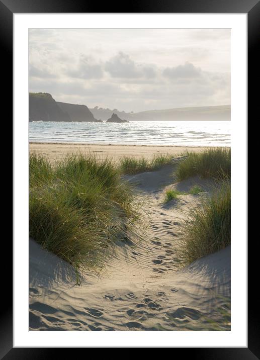 Soft sunlight at Newport Sands, Pembrokeshire Framed Mounted Print by Andrew Kearton