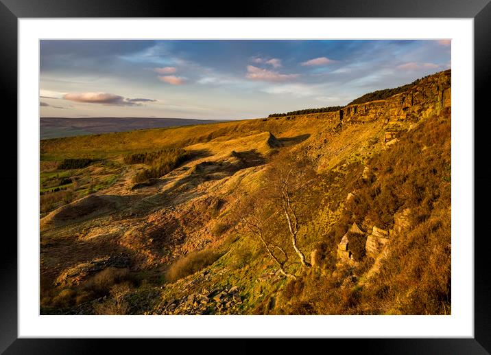 Coombes edge, Charlesworth, Derbyshire Framed Mounted Print by Andrew Kearton