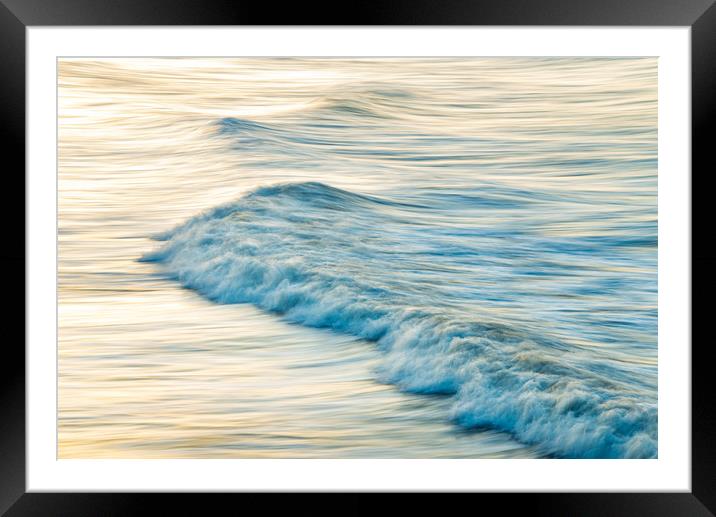 Motion of a wave Framed Mounted Print by Andrew Kearton