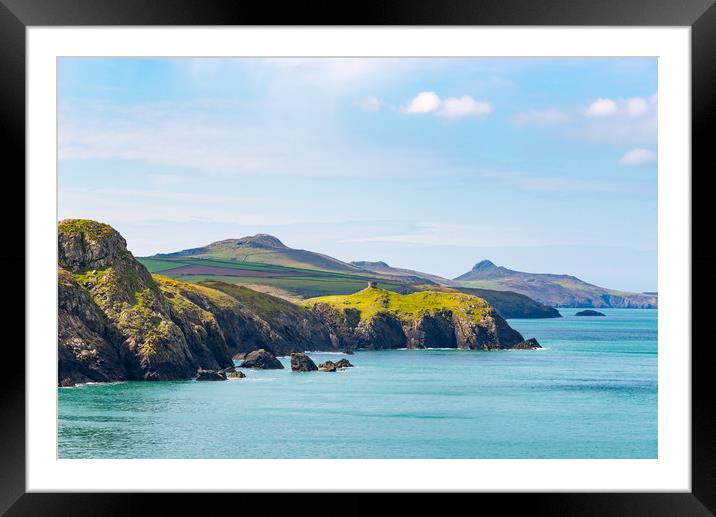 Beautiful Pembrokeshire coastline near Abereiddy Framed Mounted Print by Andrew Kearton