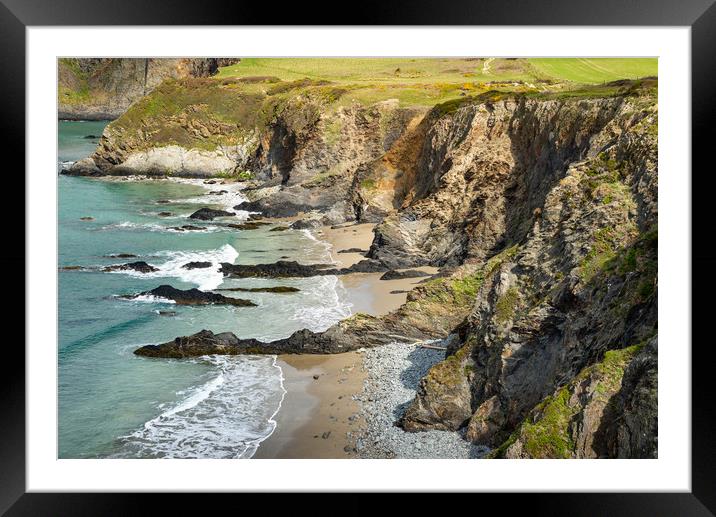 Traeth Llyfn beach, Abereiddy, Pembrokeshire Framed Mounted Print by Andrew Kearton