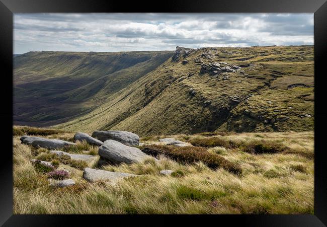 Seal Edge on Kinder Scout in the Peak District Framed Print by Andrew Kearton