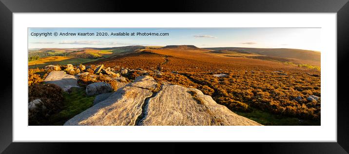 Autumn on Hathersage Moor Framed Mounted Print by Andrew Kearton