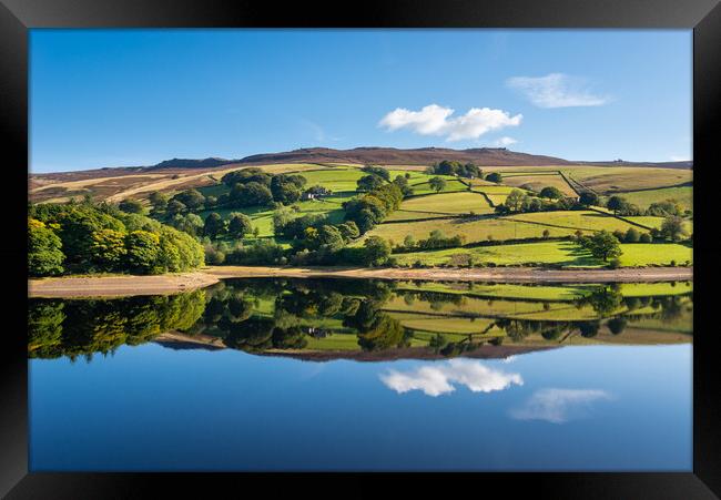 Reflections on Ladybower reservoir Framed Print by Andrew Kearton