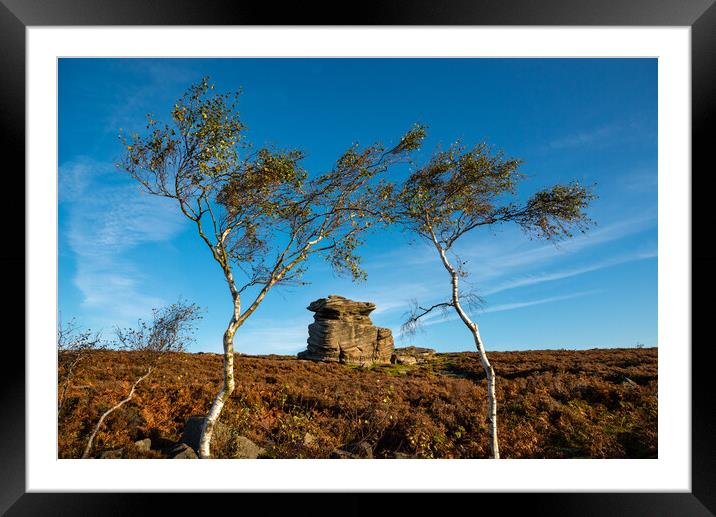 Mother Cap, Hathersage Moor, Peak District Framed Mounted Print by Andrew Kearton
