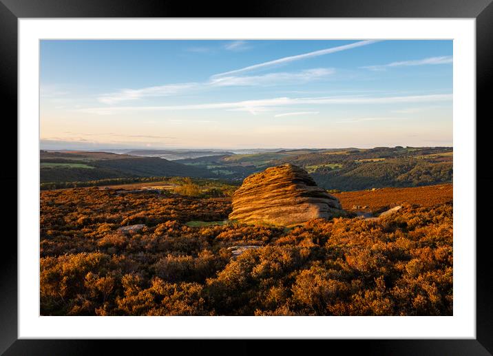 Autumn morning in the Peak District Framed Mounted Print by Andrew Kearton