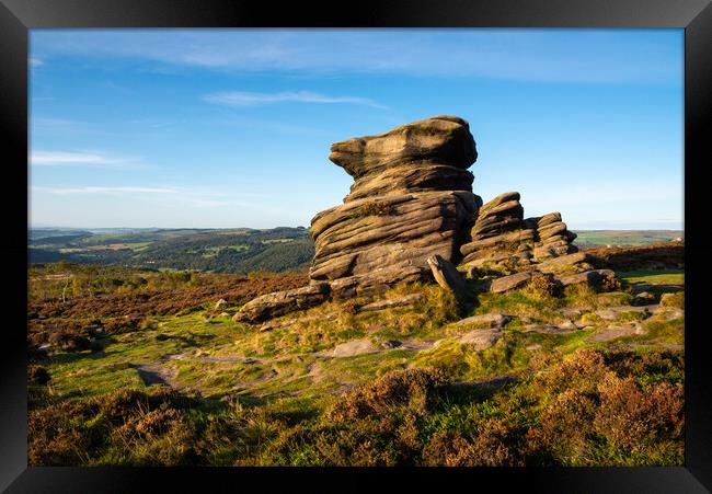 Mother Cap, Hathersage Moor, Peak District Framed Print by Andrew Kearton