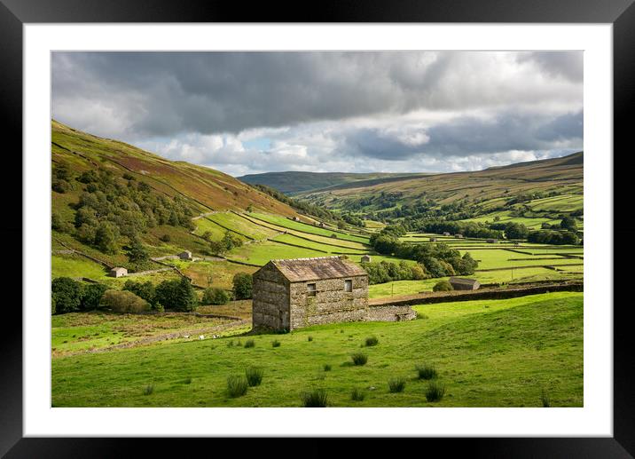 Upper Swaledale, Yorkshire Dales Framed Mounted Print by Andrew Kearton
