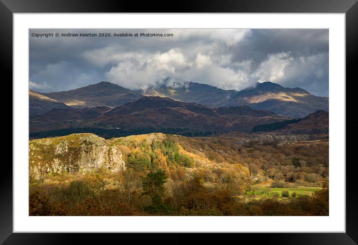 Snowdonia in autumn Framed Mounted Print by Andrew Kearton